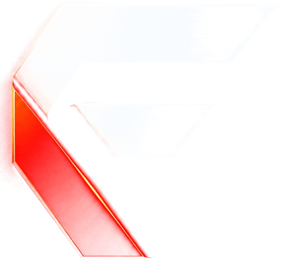 FIRONEXA emblem: an angular brushed-metal letter F with a glowing ember-red diagonal